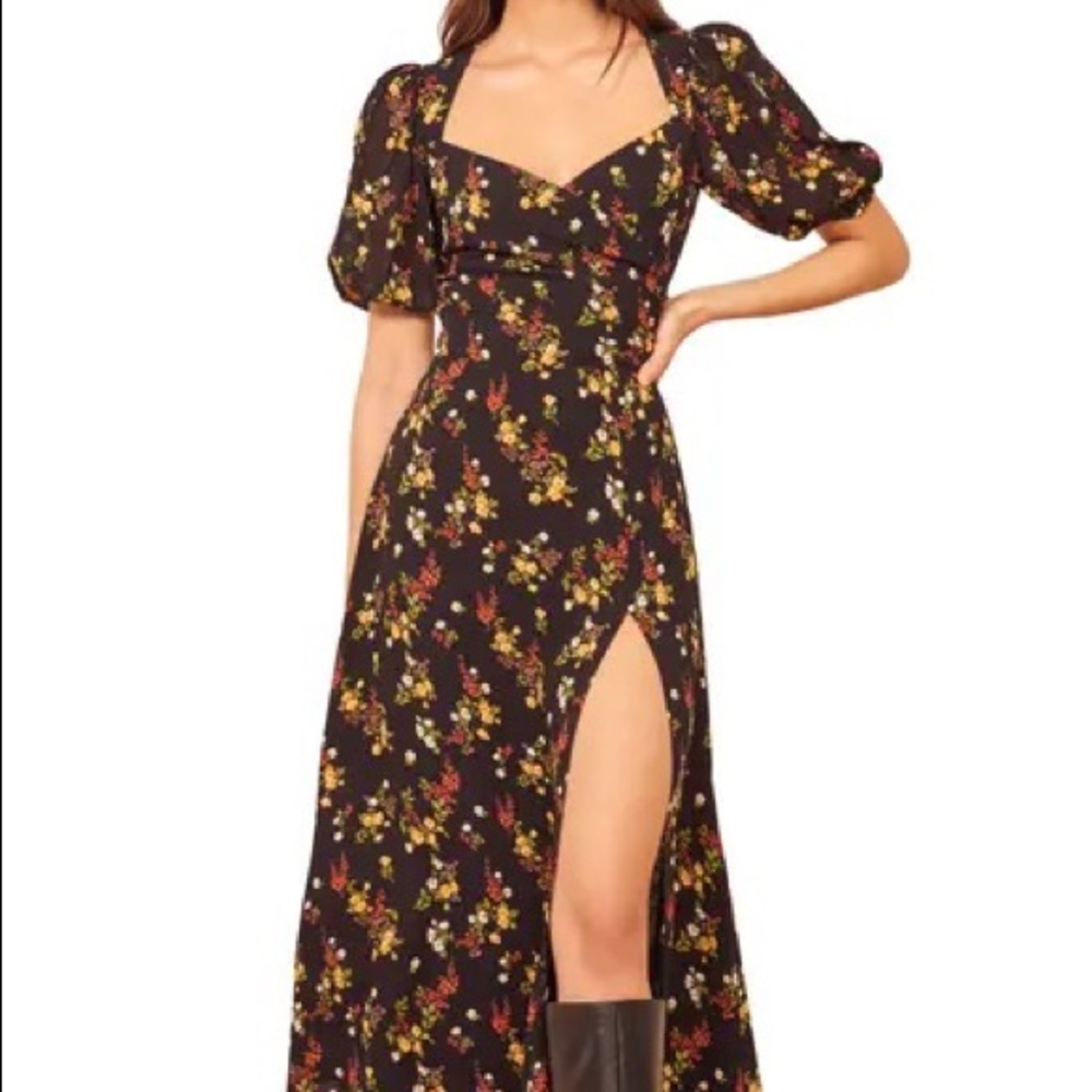 NWT Reformation Wildflower Slit Dress